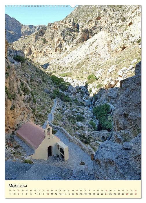 Faszination Kreta. Wanderung durch die Kourtaliotiko Schlucht (CALVENDO Premium Wandkalender 2024)