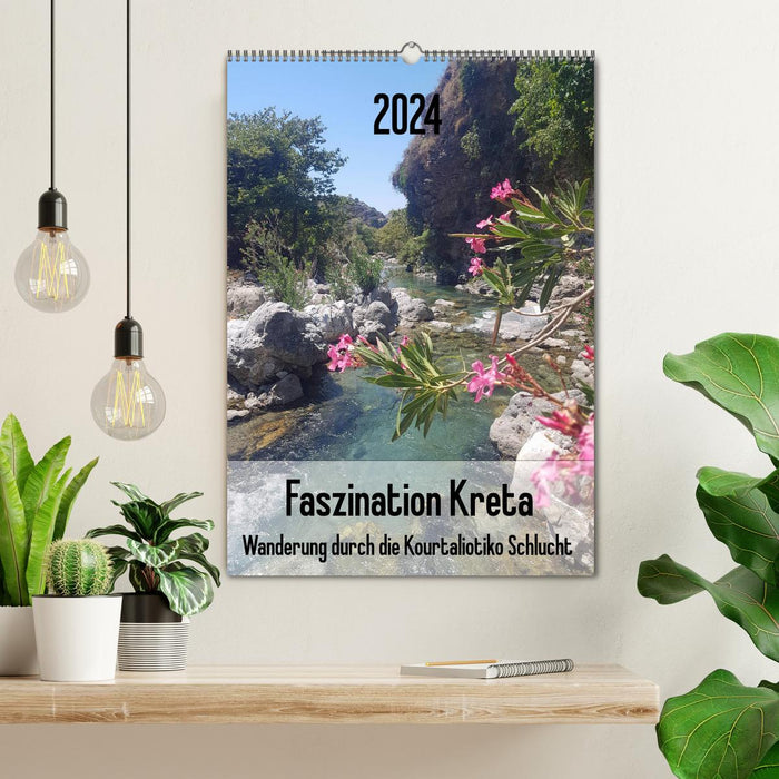 Faszination Kreta. Wanderung durch die Kourtaliotiko Schlucht (CALVENDO Wandkalender 2024)