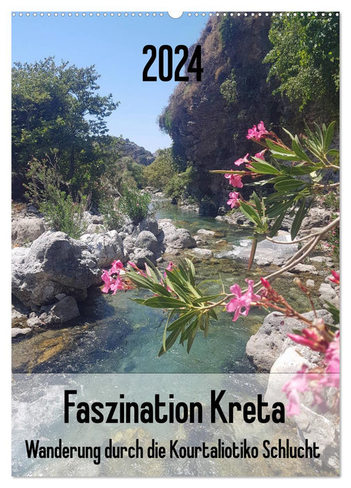 Faszination Kreta. Wanderung durch die Kourtaliotiko Schlucht (CALVENDO Wandkalender 2024)