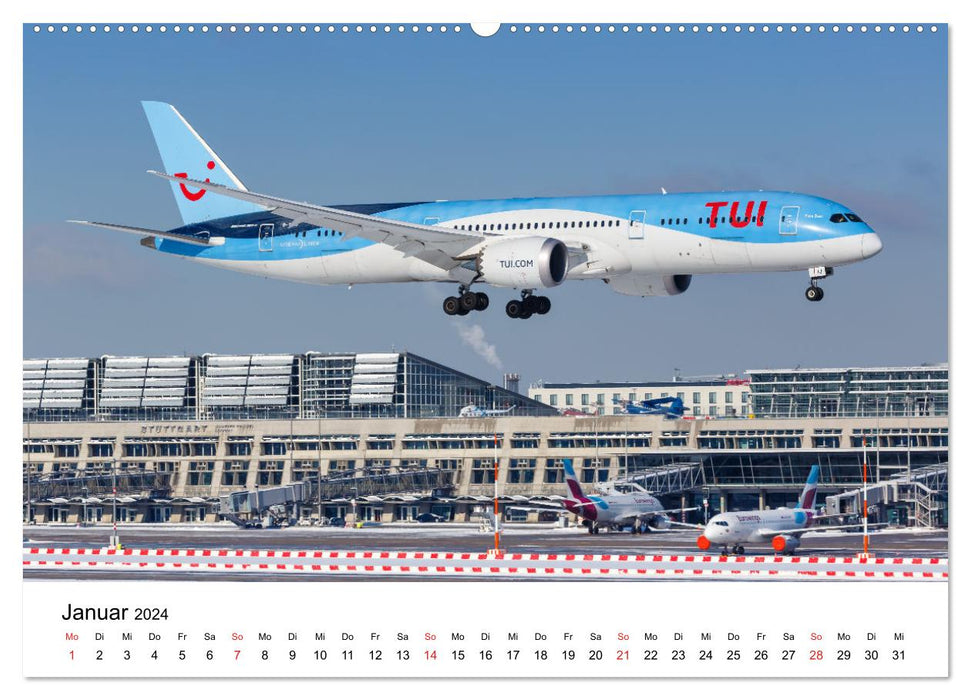 Flugzeugkalender - die besten Flugzeugbilder aus aller Welt (CALVENDO Premium Wandkalender 2024)