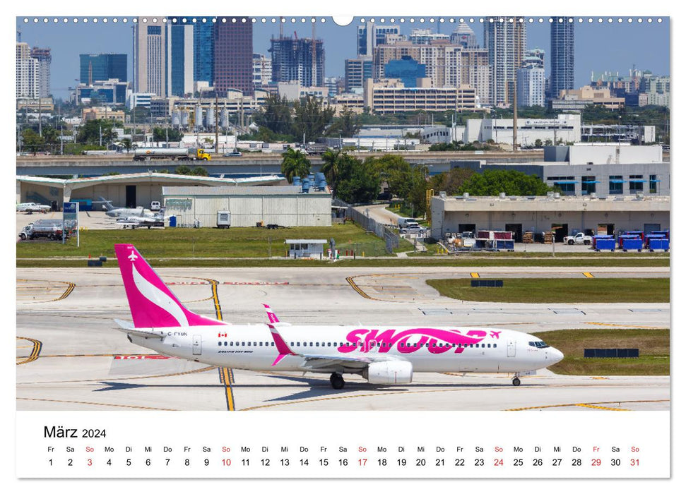 Flugzeugkalender - die besten Flugzeugbilder aus aller Welt (CALVENDO Premium Wandkalender 2024)
