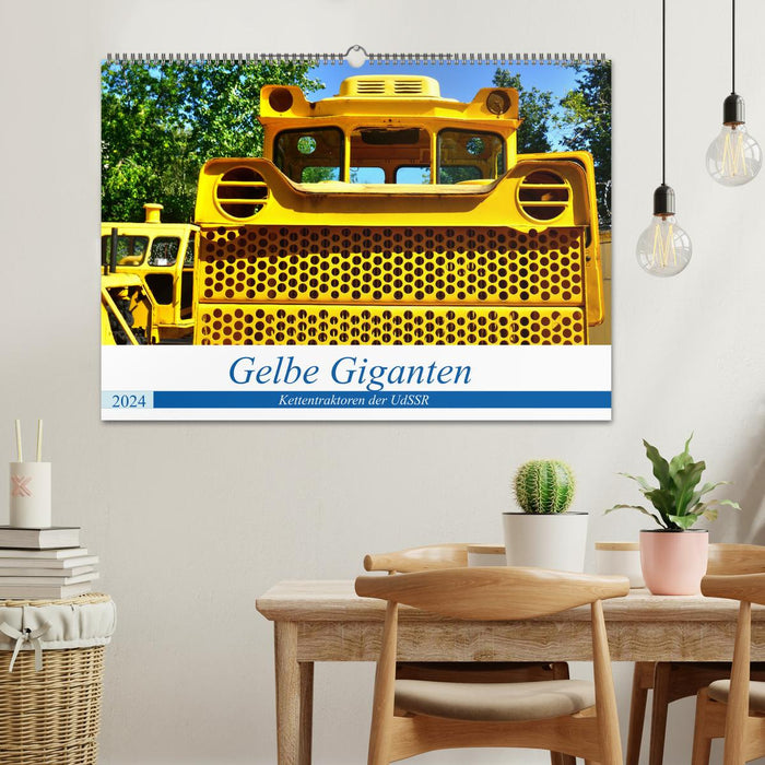 Gelbe Giganten - Kettentraktoren der UdSSR (CALVENDO Wandkalender 2024)