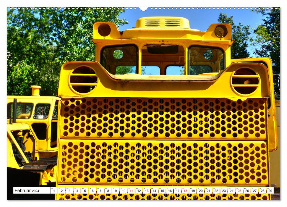 Géants jaunes - Tracteurs à chenilles de l'URSS (Calendrier mural CALVENDO 2024) 