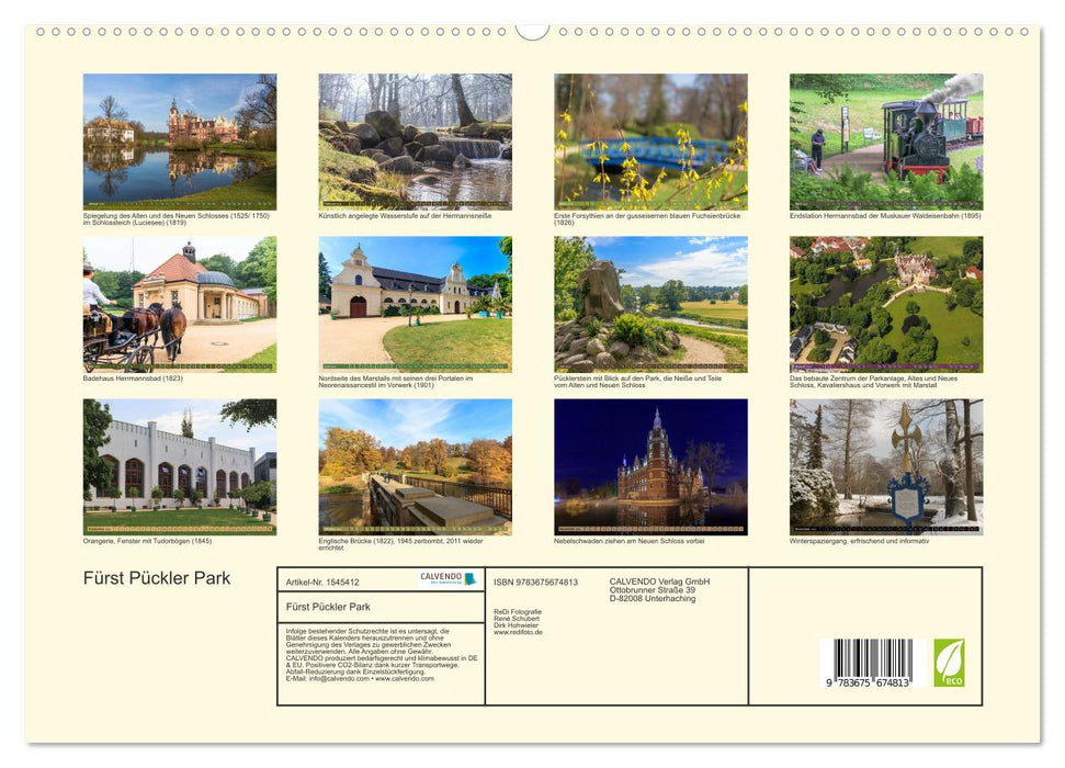 Fürst Pückler Park (CALVENDO Premium Wandkalender 2024)