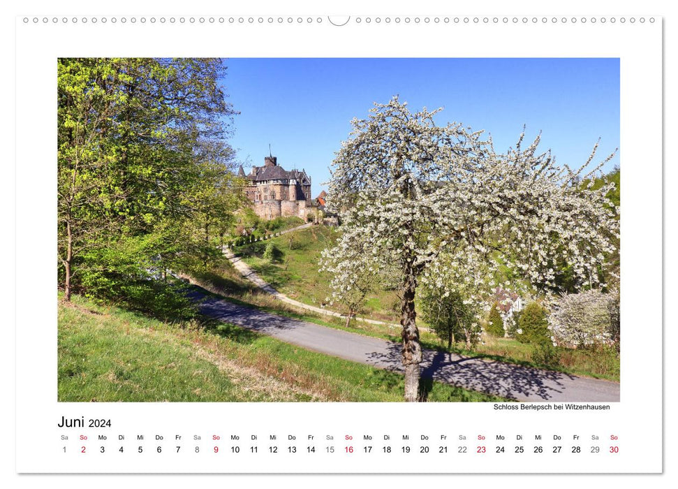 Fleurs de cerisier autour de Witzenhausen (calendrier mural CALVENDO 2024) 
