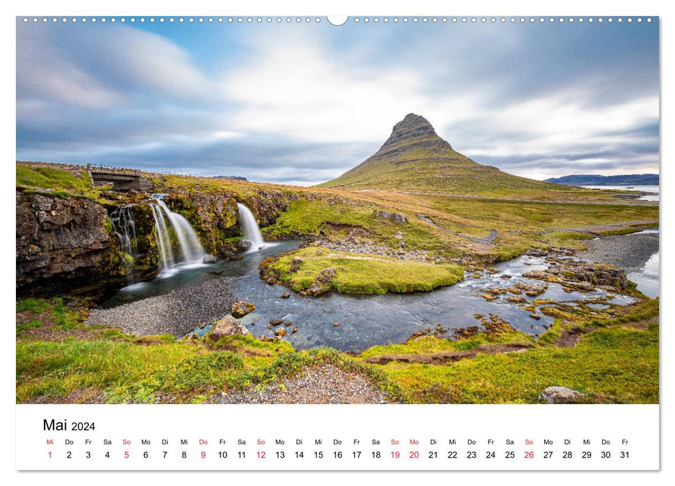 Islande – Un monde de feu et de glace (Calvendo Premium Wall Calendar 2024) 