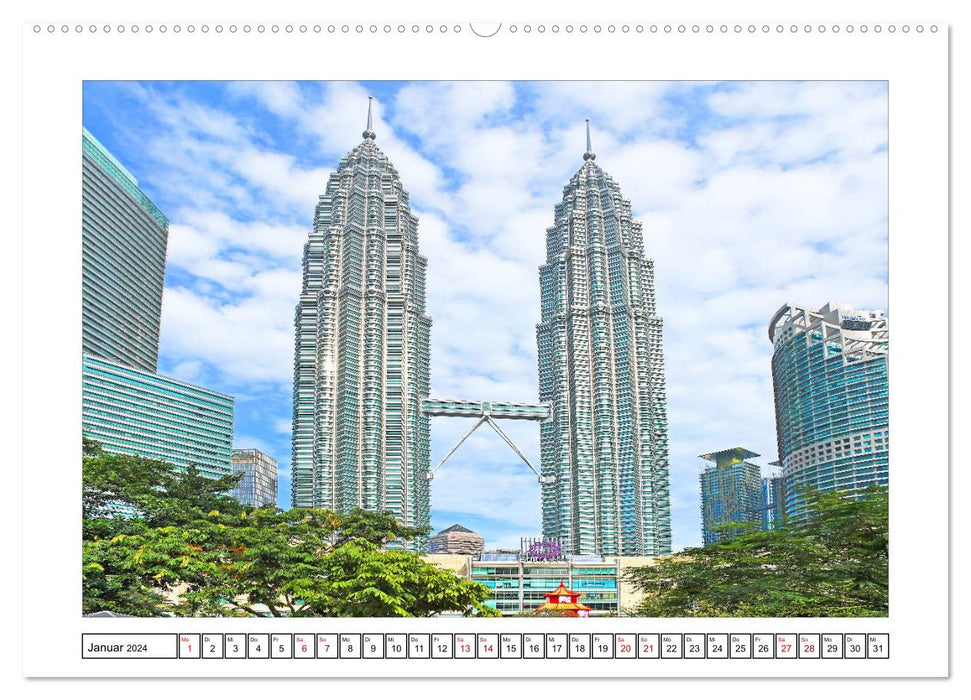 Kuala Lumpur - Traumreiseziel (CALVENDO Wandkalender 2024)