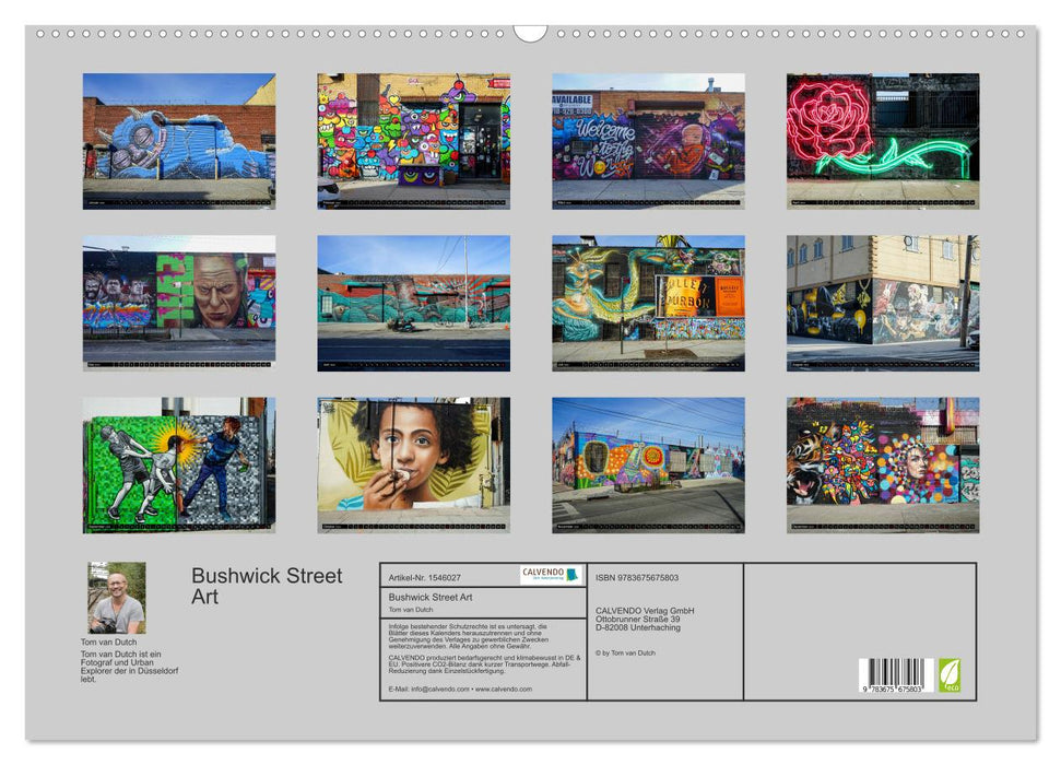 Bushwick Street Art (CALVENDO Wall Calendar 2024) 