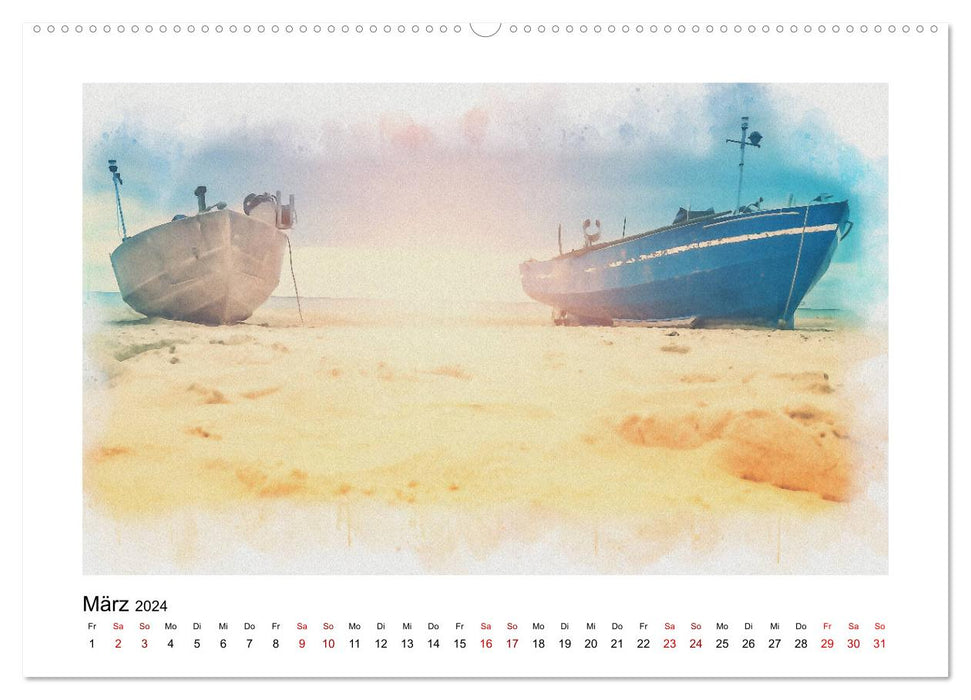 Ostsee Aquarelle (CALVENDO Wandkalender 2024)