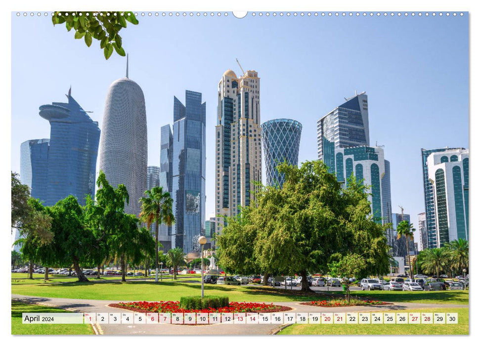 Doha - Capital of Qatar (CALVENDO Premium Wall Calendar 2024) 