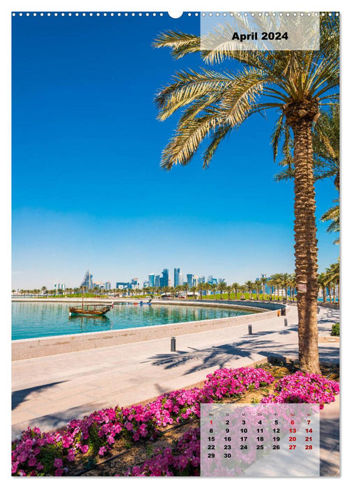 Doha Luminous Capital of Qatar (CALVENDO Wall Calendar 2024) 