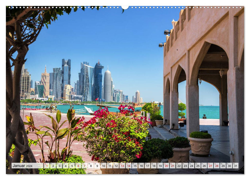 Doha - Hauptstadt von Katar (CALVENDO Wandkalender 2024)