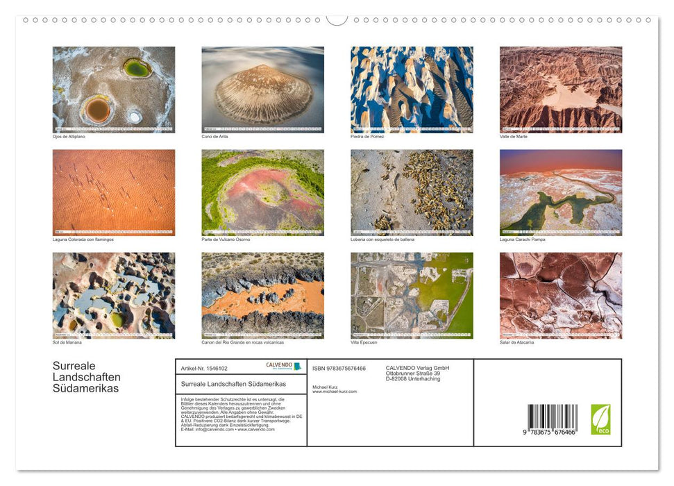 Surreal landscapes of South America (CALVENDO Premium Wall Calendar 2024) 