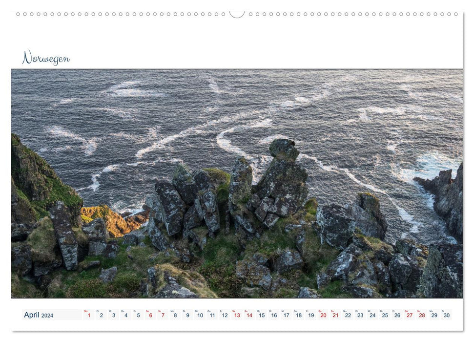 Wild coastal world - Panorama (CALVENDO Premium Wall Calendar 2024) 