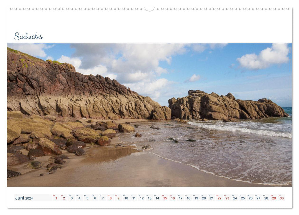 Wild coastal world - Panorama (CALVENDO Premium Wall Calendar 2024) 