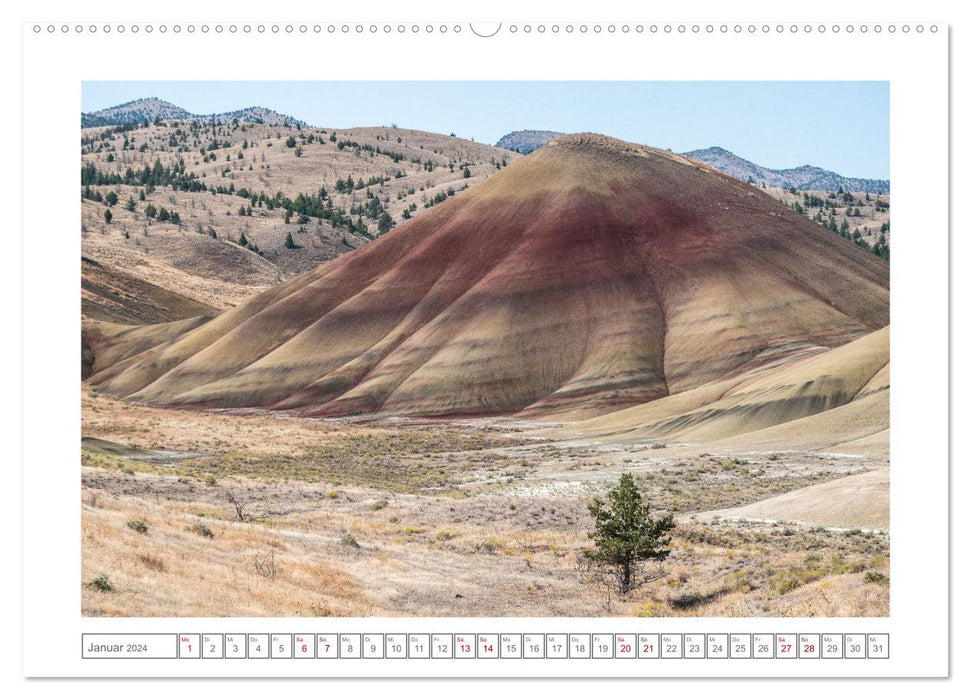 PAINTED HILLS - Oregon's colorful hills (CALVENDO Premium Wall Calendar 2024) 