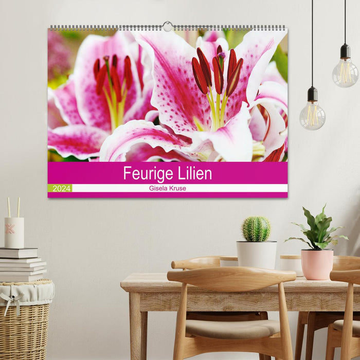 Fiery Lilies (CALVENDO Wall Calendar 2024) 