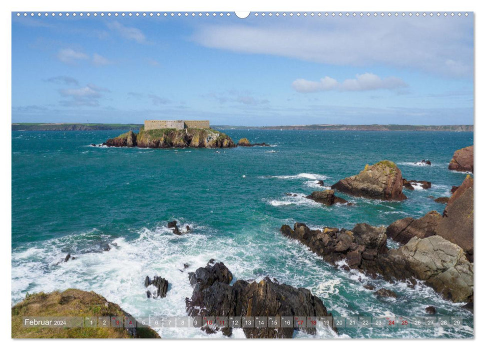 WALES - The coastal landscape of Pembrokeshire (CALVENDO Premium Wall Calendar 2024) 