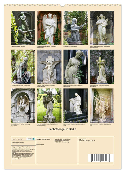 Cemetery angel in Berlin (CALVENDO wall calendar 2024) 