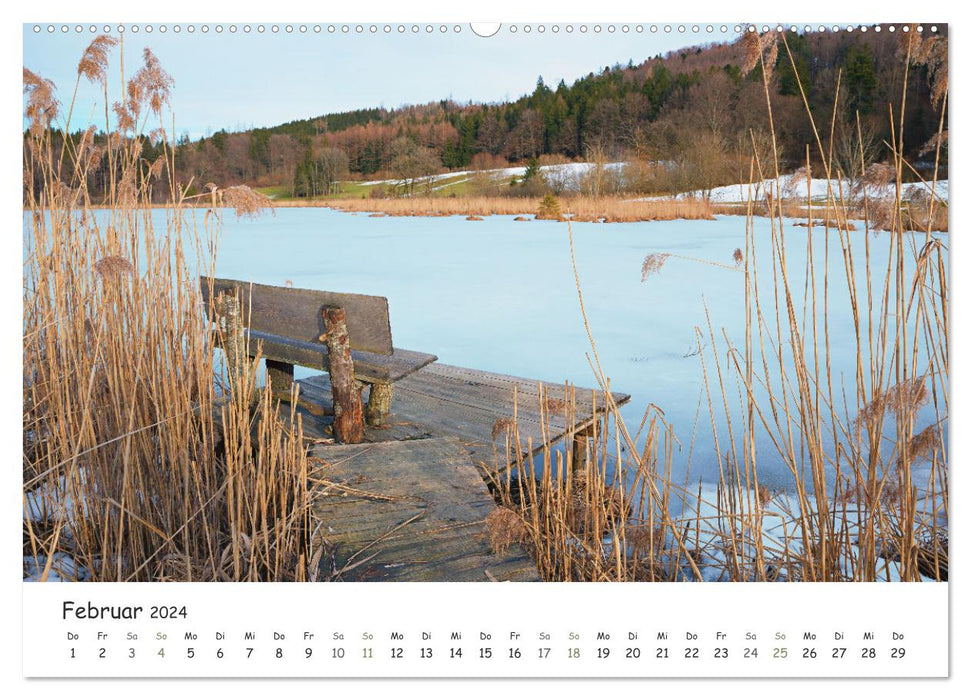 Off into nature - excursion destinations in the Munich area and foothills of the Alps (CALVENDO Premium Wall Calendar 2024) 