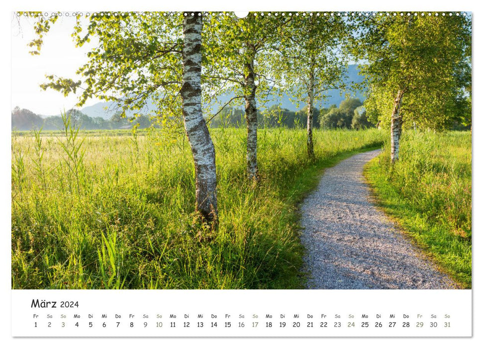 Off into nature - excursion destinations in the Munich area and foothills of the Alps (CALVENDO Premium Wall Calendar 2024) 