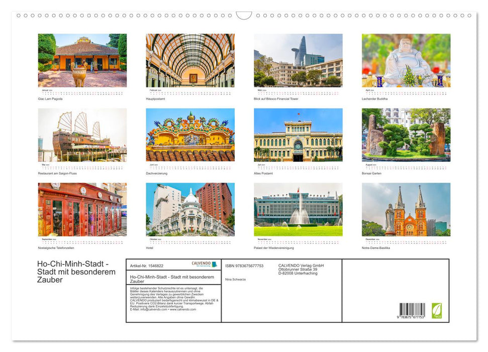 Ho-Chi-Minh-Stadt - Stadt mit besonderem Zauber (CALVENDO Wandkalender 2024)