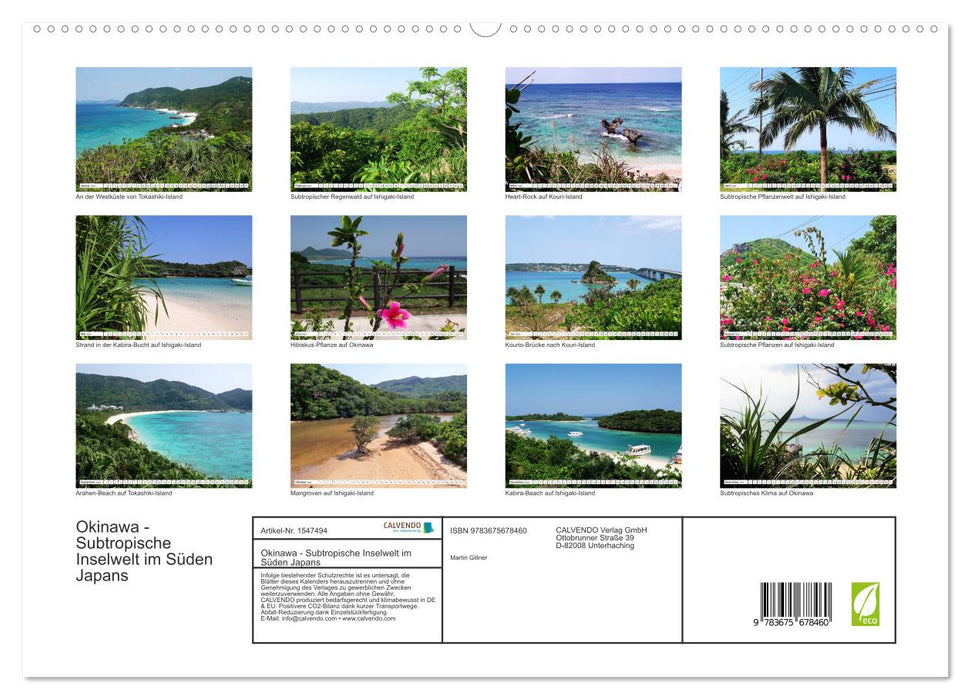 Okinawa - Subtropical island world in the south of Japan (CALVENDO Premium Wall Calendar 2024) 