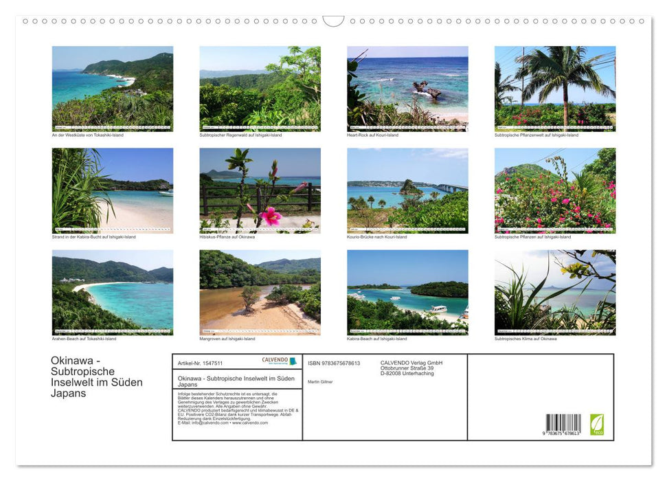 Okinawa - Subtropical island world in the south of Japan (CALVENDO wall calendar 2024) 