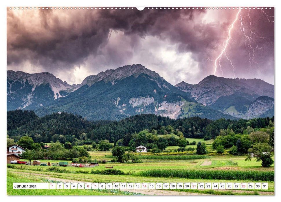 Gewitter in den Alpen (CALVENDO Wandkalender 2024)