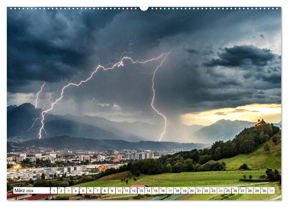 Gewitter in den Alpen (CALVENDO Wandkalender 2024)