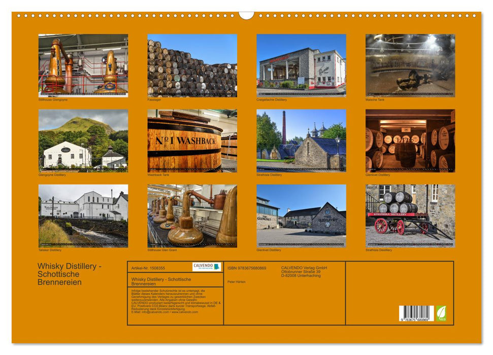 Whisky Distillery - Schottische Brennereien (CALVENDO Wandkalender 2024)