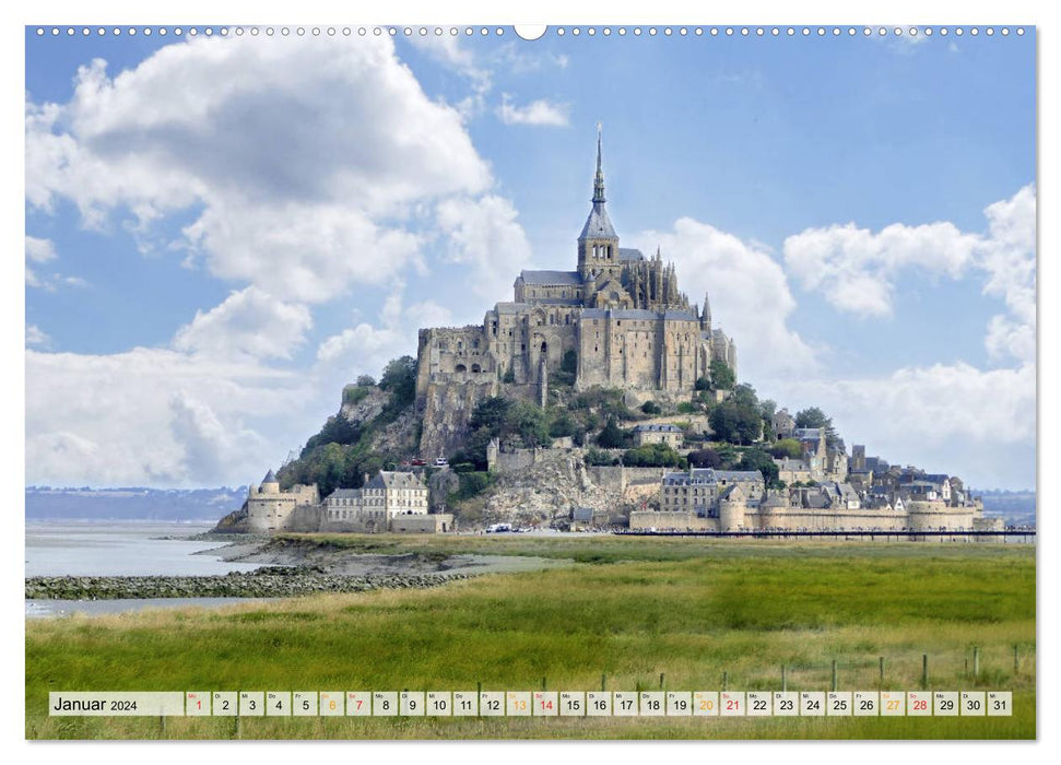 Normandie et Bretagne - une diversité fascinante (calendrier mural CALVENDO 2024) 