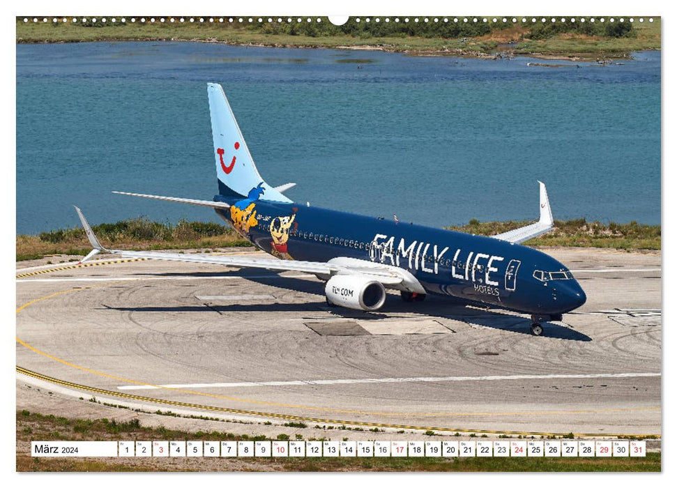 Flugzeuge auf Korfu (CALVENDO Wandkalender 2024)