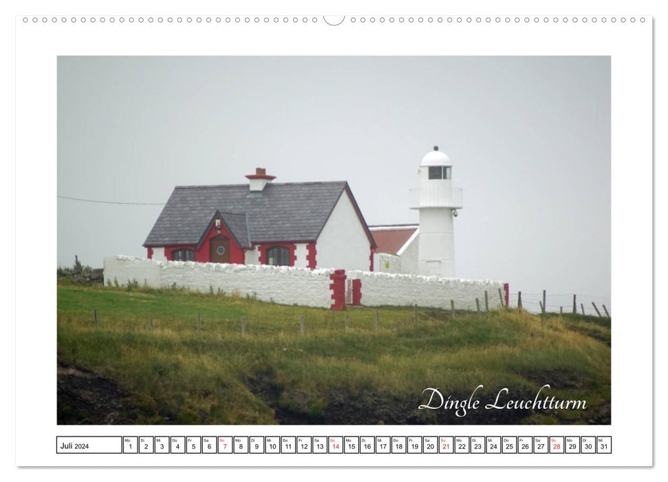 Irish lighthouses - beacons along Ireland's wild coast (CALVENDO Premium Wall Calendar 2024) 