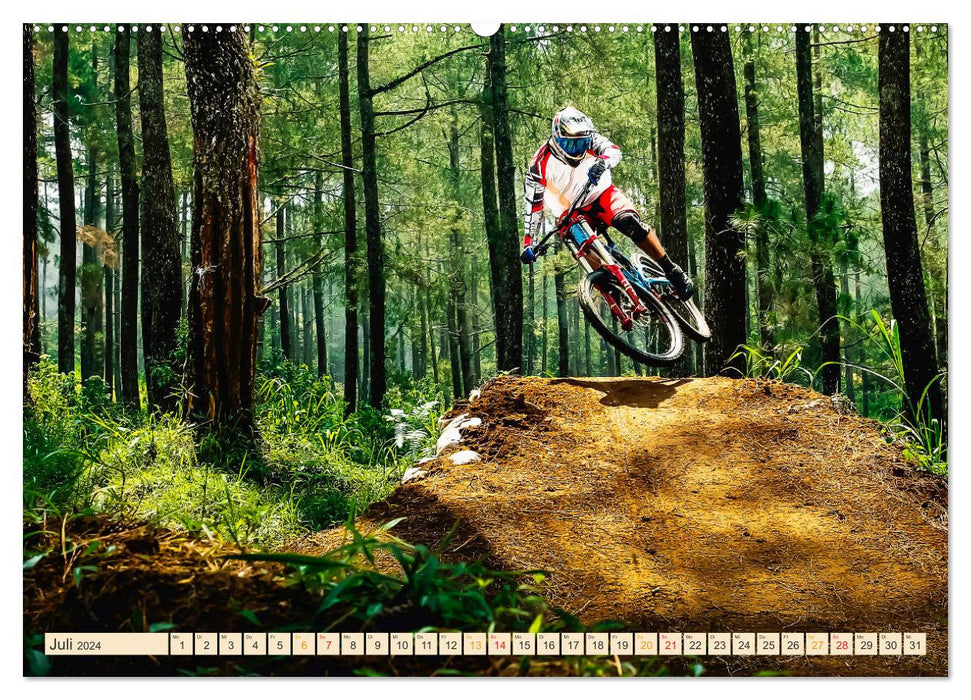 Extreme mountain bike (CALVENDO Premium Wall Calendar 2024) 