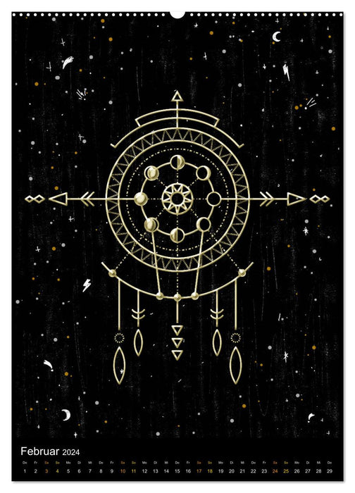 Shamanic energy symbols (CALVENDO Premium Wall Calendar 2024) 