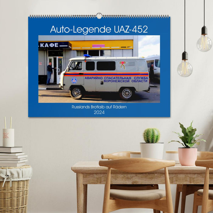 Car legend UAZ-452 - Russia's loaf of bread on wheels (CALVENDO wall calendar 2024)