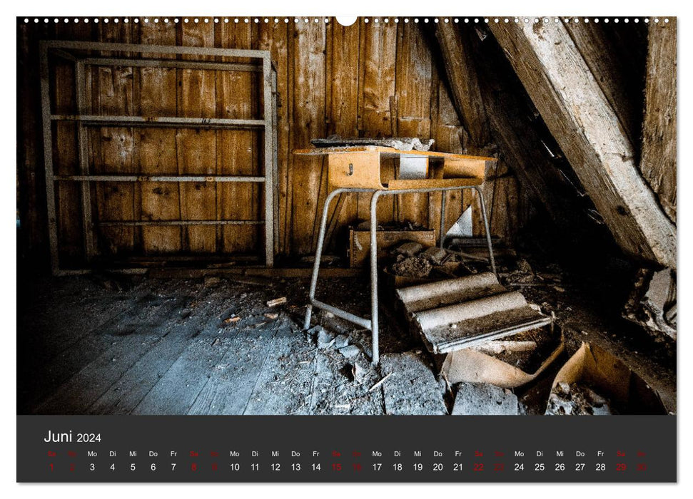 Verlassene Orte - Ein Lost Places Kalender (CALVENDO Wandkalender 2024)