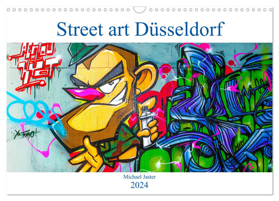 Street art Düsseldorf Michael Jaster (Calendrier mural CALVENDO 2024) 