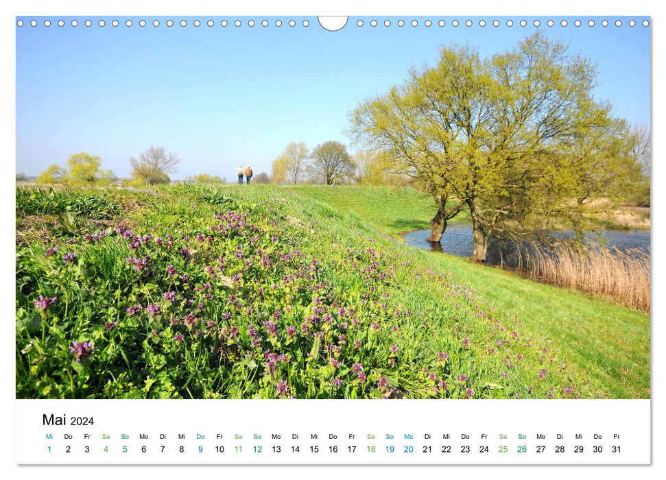 Entlang der schönen Elbe - Jerichow, Tangermünde und Havelberg (CALVENDO Wandkalender 2024)