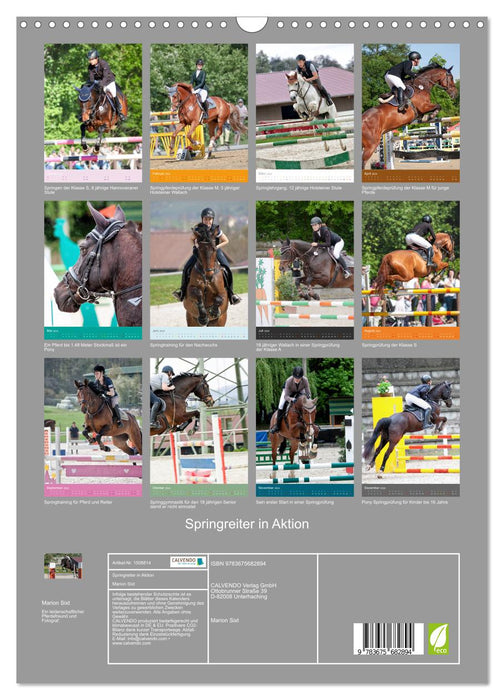 Jumping riders in action (CALVENDO wall calendar 2024) 