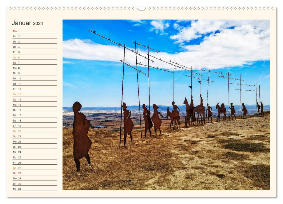 Buen Camino - Pilgrimage on the Way of St. James - Camino Francés (CALVENDO Premium Wall Calendar 2024) 