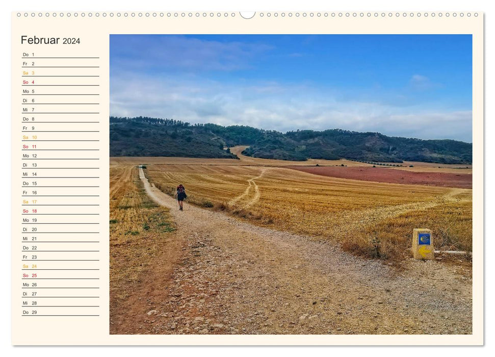 Buen Camino - Pilgrimage on the Way of St. James - Camino Francés (CALVENDO Premium Wall Calendar 2024) 