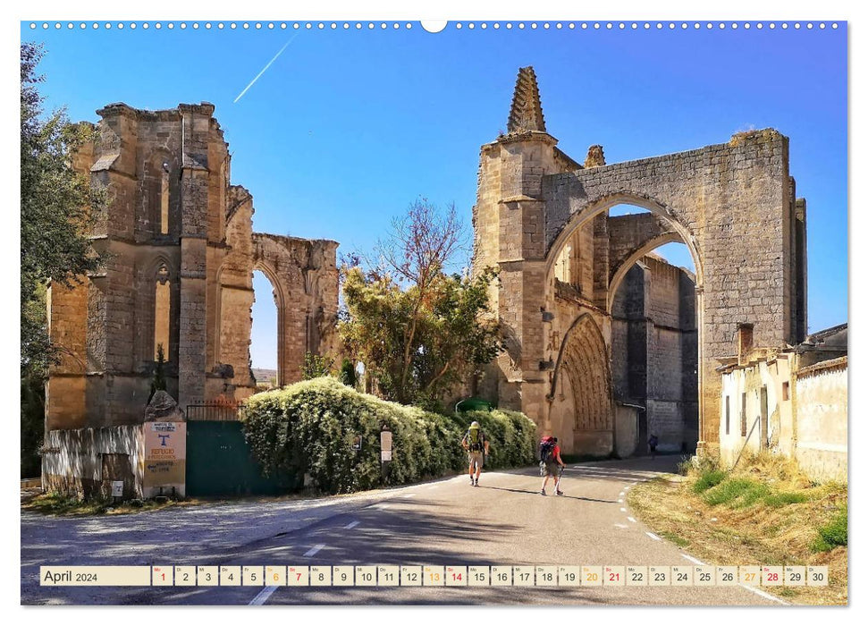 Buen Camino - pilgrimage on the Way of St. James - Camino Francés (CALVENDO Premium Wall Calendar 2024) 