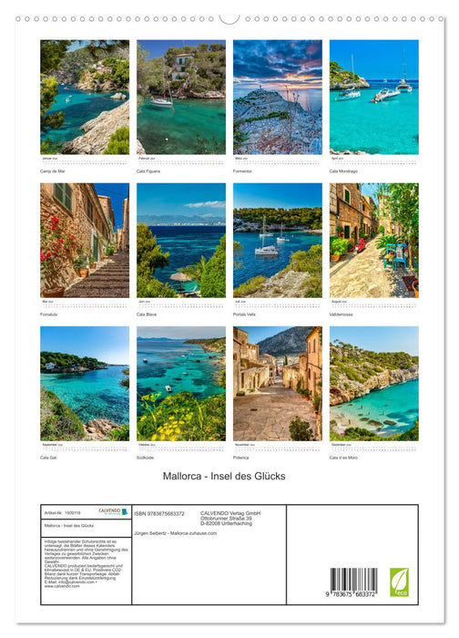 Mallorca - Island of Happiness (CALVENDO Premium Wall Calendar 2024) 