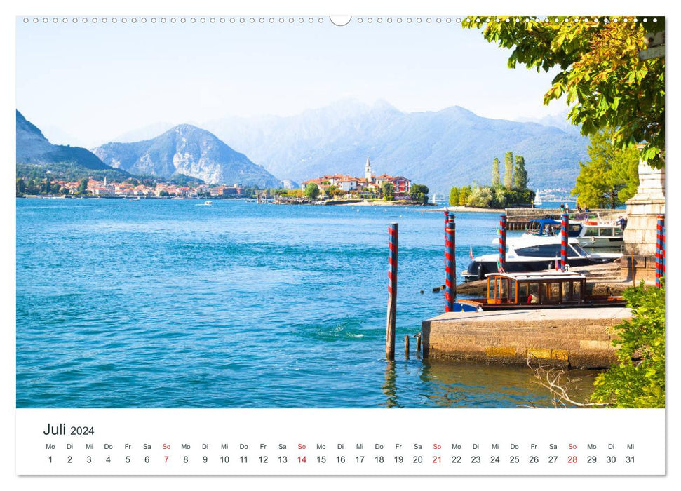 Mediterraneo - Lago di Como, Lago Maggiore, Lago d'Orta (CALVENDO Premium Wandkalender 2024)