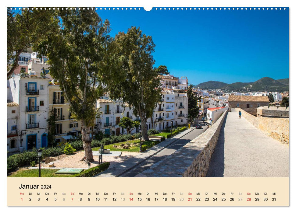 Ibiza Dalt Vila, Sa Penya und La Marina (CALVENDO Premium Wandkalender 2024)