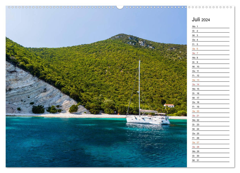 Griechische Inseln im Ionischen Meer (CALVENDO Premium Wandkalender 2024)