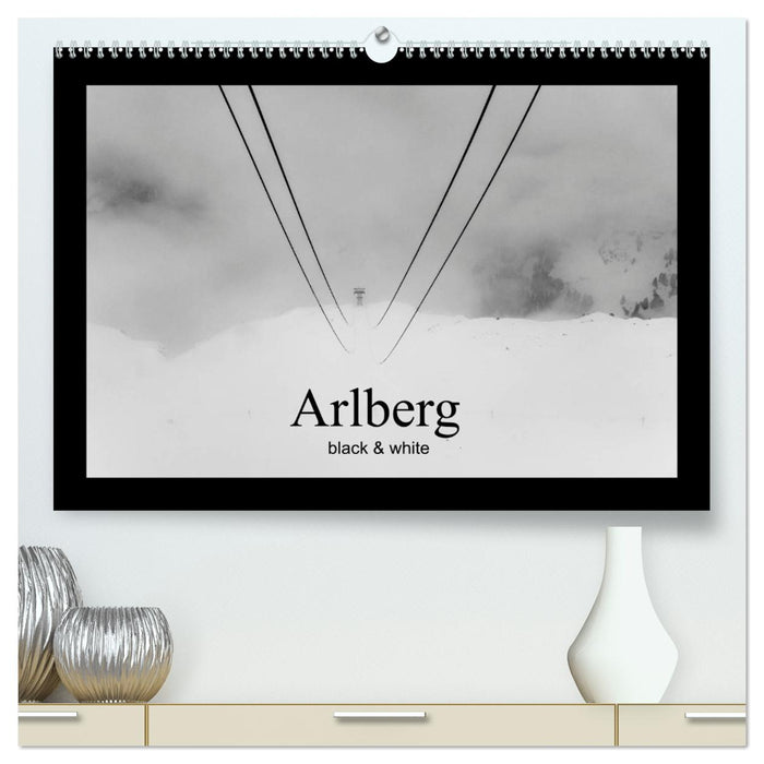 Arlberg black and white (CALVENDO Premium Wandkalender 2024)