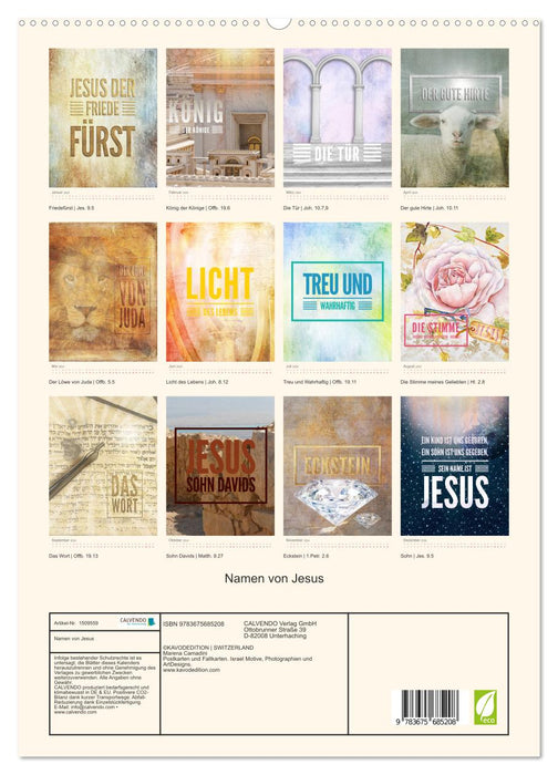 Namen von Jesus (CALVENDO Premium Wandkalender 2024)